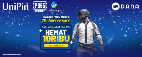 Rayakan 7th Anniversary PUBG Mobile! – Top Up Unknown Cash Pakai DANA Bisa Hemat 10Ribu!